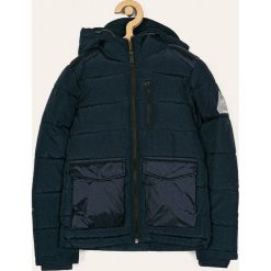 Jack & Jones - Kurtka dziecięca 128-176 cm. Niebieskie kurtki chłopięce Jack & Jones, bez wzorów, z poliesteru, krótkie, z kapturem. Za 259,90 zł.