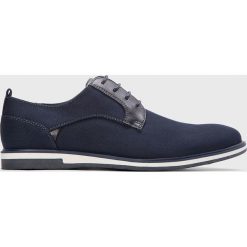 Kazar Studio - Półbuty. Niebieskie mokasyny męskie Kazar Studio, na co dzień, bez wzorów, z gumy, casualowe, z okrągłym noskiem, na sznurówki. Za 259,90 zł.