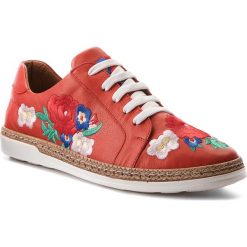 Półbuty SERGIO BARDI - Carugo SS127339318HB 108. Czerwone półbuty damskie Sergio Bardi, bez wzorów, ze skóry, bez obcasa, na płaskiej podeszwie, bez zapięcia. W wyprzedaży za 159,00 zł.