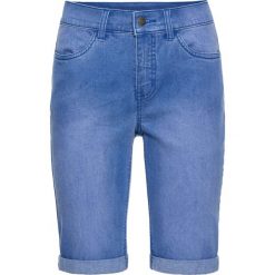 Bermudy dżinsowe ze stretchem bonprix niebieski lazurowy. Niebieskie szorty damskie bonprix, bez wzorów, z jeansu. Za 79,99 zł.