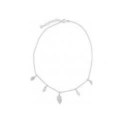 Naszyjniki damskie: Srebrny naszyjnik choker z piórka