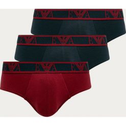 Emporio Armani - Slipy (3-pack). Niebieskie bokserki męskie Emporio Armani, s, z nadrukiem, z elastanu. Za 219,90 zł.