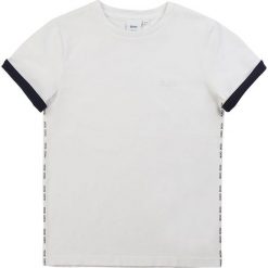 Boss - T-shirt dziecięcy 116-152 cm. Białe t-shirty chłopięce Boss, z aplikacjami, z elastanu, bez rękawów. Za 179,90 zł.
