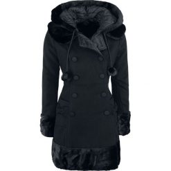 Płaszcze damskie: Hell Bunny Sarah Jane Coat Płaszcz damski czarny