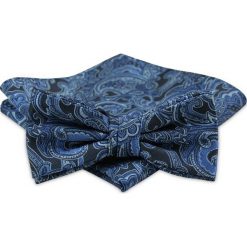 Modna Mucha Męska - Alties - Granat, Deseń we Wzór Orientalny MUALTS0303. Niebieskie muszki męskie Alties, na imprezę, w paski, eleganckie. Za 39,00 zł.