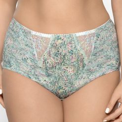 Figi klasyczne Laurisa wysokie. Majtki damskie Gaia, s, z haftami, z bawełny. Za 39,94 zł.