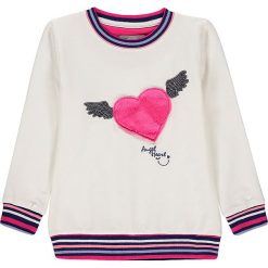 Bluza w kolorze biało-różowym. Różowe bluzy niemowlęce Kanz, z aplikacjami, z bawełny. W wyprzedaży za 45,95 zł.