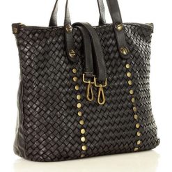Marco mazzini torebka shopper bag skórzana old pelle lavata czarna. Czarne torby damskie na zakupy MAZZINI, w paski, ze skóry, biznesowe, bez dodatków. W wyprzedaży za 499,00 zł.