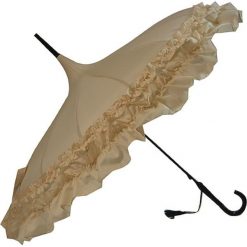 Parasole: Parasol „Frilled Pagoda” w kolorze beżowym