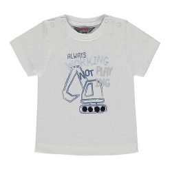 T-shirty chłopięce z nadrukiem: Koszulka w kolorze białym