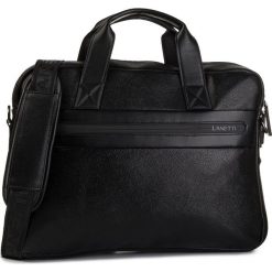 Torba na laptopa LANETTI - RM0913 Black. Czarne torby męskie skórzane Lanetti, bez wzorów, ze skóry ekologicznej. Za 149,99 zł.