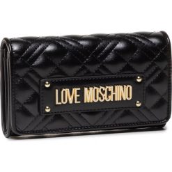 Duży Portfel Damski LOVE MOSCHINO - JC5623PP0AKA0000 Nero. Czarne portfele damskie Love Moschino, bez wzorów, ze skóry ekologicznej. W wyprzedaży za 359,00 zł.
