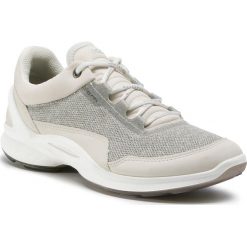 Sneakersy ECCO - Biom Fjuel 83760301152 Shadow White. Szare półbuty damskie ecco, na co dzień, bez wzorów, ze skóry, bez obcasa, bez zapięcia. Za 599,00 zł.