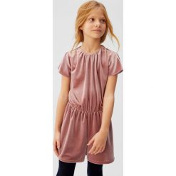 Mango Kids - Kombinezon Dazzling 110-164 cm. Różowe sukienki dziewczęce Mango Kids, bez wzorów, z elastanu, casualowe, z krótkim rękawem, krótkie, mini, proste. Za 119,90 zł.
