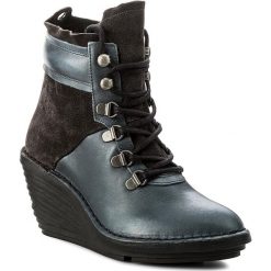 Botki FLY LONDON - Sicafly P300678003 Reef/Diesel. Niebieskie buty zimowe damskie Fly London, z materiału, na obcasie. W wyprzedaży za 329,00 zł.