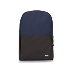 Granatowo-brązowy elegancki plecak miejski Solier ADVENTURE. Czarne plecaki męskie marki Solier, ze skóry ekologicznej, eleganckie. Za 189,00 zł.