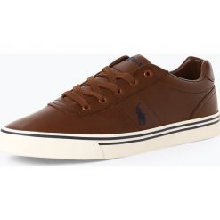 Polo Ralph Lauren - Męskie tenisówki ze skóry, beżowy. Brązowe trampki męskie Polo Ralph Lauren, w paski, ze skóry, eleganckie, z paskami. Za 449,95 zł.