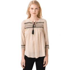 Vero Moda Niel Bluzka Beżowy. Brązowe bluzki damskie Vero Moda, s, bez wzorów, z wiskozy, bez kołnierzyka, bez rękawów. Za 175,95 zł.