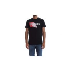 T-shirty z krótkim rękawem Diesel 00S02X 0091B T-DIEGO-QA. Czarne t-shirty męskie Diesel, s, bez wzorów, bez kołnierzyka, krótkie. Za 161,60 zł.