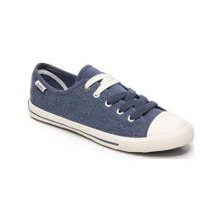 Trampki w kolorze granatowym. Niebieskie trampki i tenisówki damskie Melissa, Pepe Jeans, bez wzorów, z materiału, na sznurówki. W wyprzedaży za 99,95 zł.