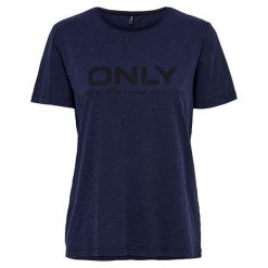 ONLY Koszulka damska Logo Slub Dnm Tee Dark BlueDenim (rozmiar S). Koszulki damskie ONLY, na ślub cywilny, s, bez wzorów, bez kołnierzyka, bez rękawów. W wyprzedaży za 46,00 zł.