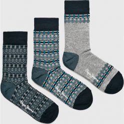 Pepe Jeans - Skarpety Bill (3-pack). Niebieskie skarpetki męskie marki Pepe Jeans, z elastanu. W wyprzedaży za 39,90 zł.
