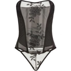Bluzki body: Gorset + stringi (2 części) bonprix czarno-cielisty