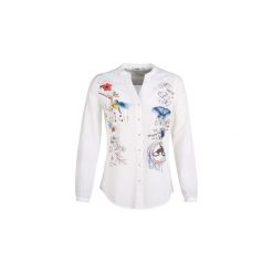 Koszule Desigual COLORME. Białe koszule damskie Desigual, s, bez wzorów, bez kołnierzyka, bez rękawów. Za 209,30 zł.