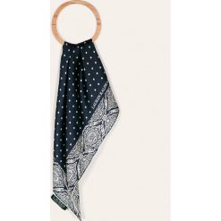 Lauren Ralph Lauren - Apaszka. Niebieskie szaliki damskie Lauren Ralph Lauren, bez wzorów, z jedwabiu. Za 249,90 zł.