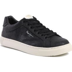 Sneakersy PEPE JEANS - Adams Coco PLS30923 Black 999. Czarne półbuty damskie Pepe Jeans, na co dzień, bez wzorów, z jeansu, bez obcasa, na płaskiej podeszwie, bez zapięcia. W wyprzedaży za 249,00 zł.
