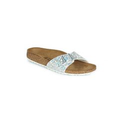 Klapki Birkenstock MADRID. Szare klapki damskie Birkenstock, bez wzorów, bez obcasa. W wyprzedaży za 215,20 zł.