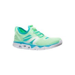Buty damskie do szybkiego marszu PW 500 Fresh w kolorze zielonym. Zielone buty sportowe damskie NEWFEEL, bez wzorów, z poliesteru, sportowe, trekkingowe. Za 119,99 zł.