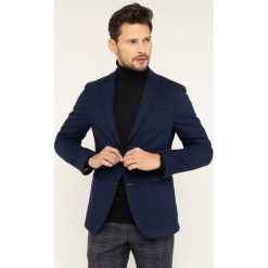 Marynarka Pierre Cardin 42316. Niebieskie marynarki męskie Pierre Cardin, m, bez wzorów, z bawełny, casualowe. W wyprzedaży za 659,00 zł.