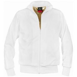 Bluza Gold Extra - biała. Białe bluzy męskie FJ!, m, bez wzorów, z bawełny, sportowe, bez kołnierzyka, bez rękawów, bez kaptura. W wyprzedaży za 63,60 zł.