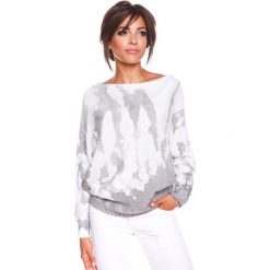 Sweter "Charlie" w kolorze biało-szarym. Szare bez kategorii marki 100% Maille, s, z dekoltem w łódkę. W wyprzedaży za 129,95 zł.