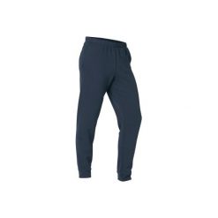 Spodnie dresowe Gym & Pilates 100 męskie. Niebieskie spodnie męskie NYAMBA, na co dzień, xl, bez wzorów, z bawełny. Za 39,99 zł.