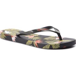 Japonki IPANEMA - I Love Tropical Fem 26284 Black/Green 21675. Czarne klapki damskie Ipanema, bez wzorów, z tworzywa sztucznego, bez obcasa. Za 79,99 zł.