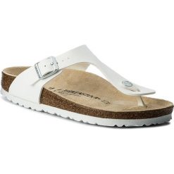 Japonki BIRKENSTOCK - Gizeh 0043733 White. Białe klapki damskie Birkenstock, bez wzorów, ze skóry ekologicznej, bez obcasa. Za 269,00 zł.