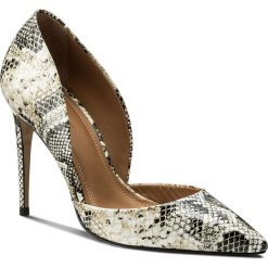 Szpilki KAZAR - Luciana 31530-L2-36 Beige/Black. Brązowe szpilki Kazar, bez wzorów, ze skóry, na wysokim obcasie, na obcasie, bez zapięcia. W wyprzedaży za 399,00 zł.