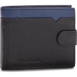 Duży Portfel Męski PIERRE CARDIN - Sahara Tilak14 324A Nero/Blue. Czarne portfele męskie marki Pierre Cardin, bez wzorów, ze skóry. Za 125,00 zł.