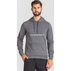 BLUZA EA7 EMPORIO ARMANI. Szare bluzy męskie m, z nadrukiem, z elastanu, z kapturem. Za 299,40 zł.