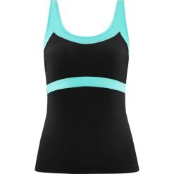 Top tankini bonprix czarny. Czarne stroje kąpielowe damskie marki bonprix, bez wzorów, bez kołnierzyka. Za 59,99 zł.