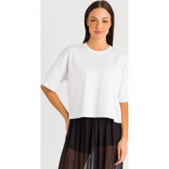 BLUZA emporio armani. Białe bluzy damskie Emporio Armani, bez wzorów, bez rękawów, bez kaptura. Za 639,20 zł.