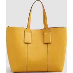 Mango - Torebka Cheval. Pomarańczowe torby damskie na zakupy Mango, w paski, z poliesteru, duże. Za 89,90 zł.
