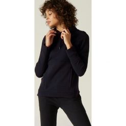 Bluza z kapturem Gym & Pilates 520 damska. Czarne bluzy damskie DOMYOS, m, bez wzorów, z elastanu, bez rękawów, z kapturem. Za 99,99 zł.
