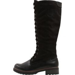 Buty zimowe damskie: Tamaris Kozaki sznurowane black