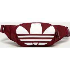 Adidas Originals - Nerka. Brązowe nerki damskie adidas Originals, w paski, z poliesteru, małe, z nadrukiem, bez dodatków. Za 99,90 zł.