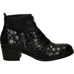 Botki ocieplane - 9618 B-N BLU. Niebieskie botki damskie skórzane Venezia. Za 249,00 zł.