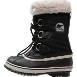 Sorel YOOT PAC Śniegowce black. Czarne kozaki dziewczęce Sorel, z tworzywa sztucznego, na wysokim obcasie. Za 319,00 zł.