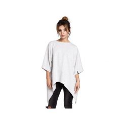 B034 Asymetryczna bluza oversize. Niebieskie bluzy damskie BE, xl, bez wzorów, bez rękawów, bez kaptura. Za 145,00 zł.